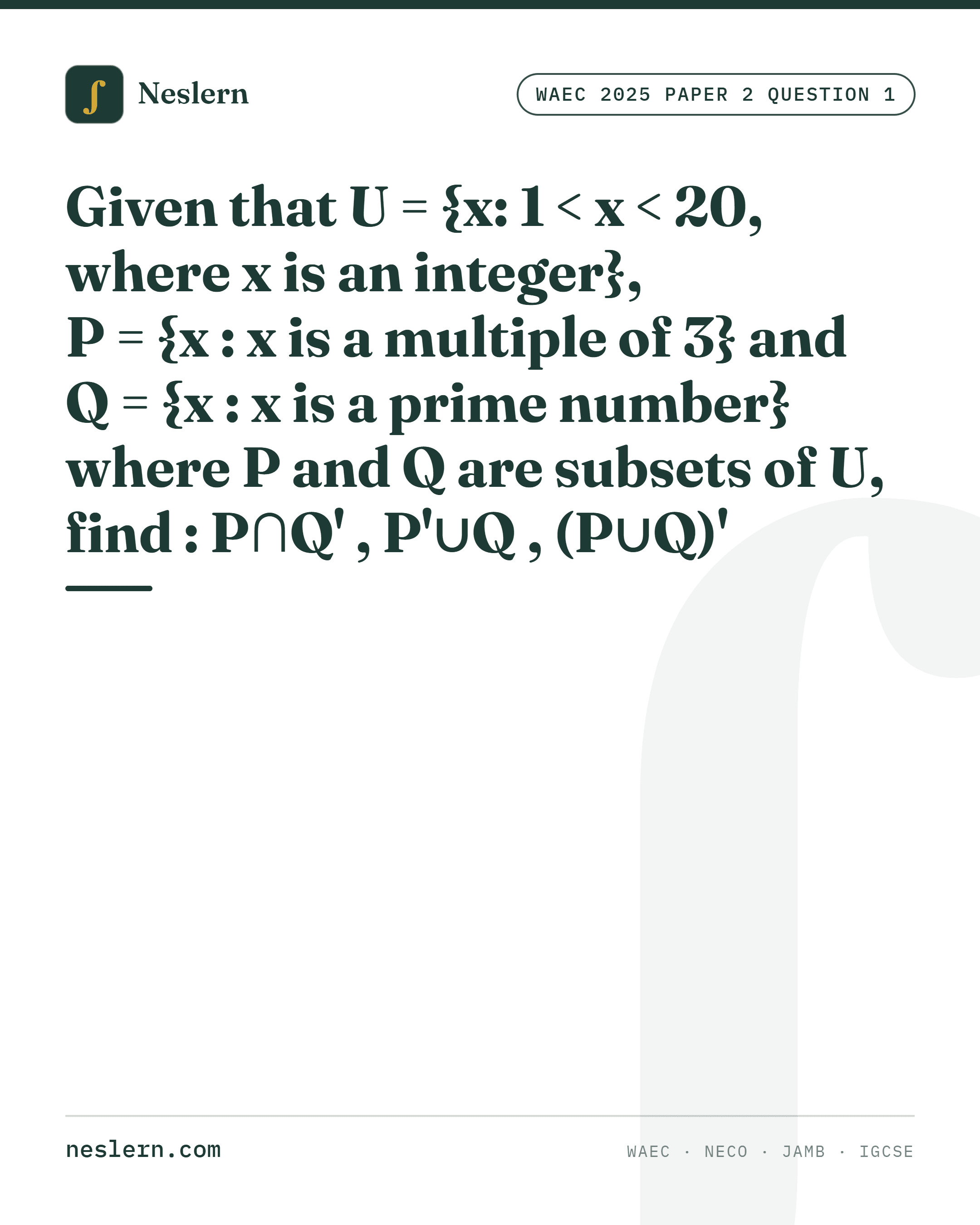 WAEC 2025 PAPER 2 QUESTION 1