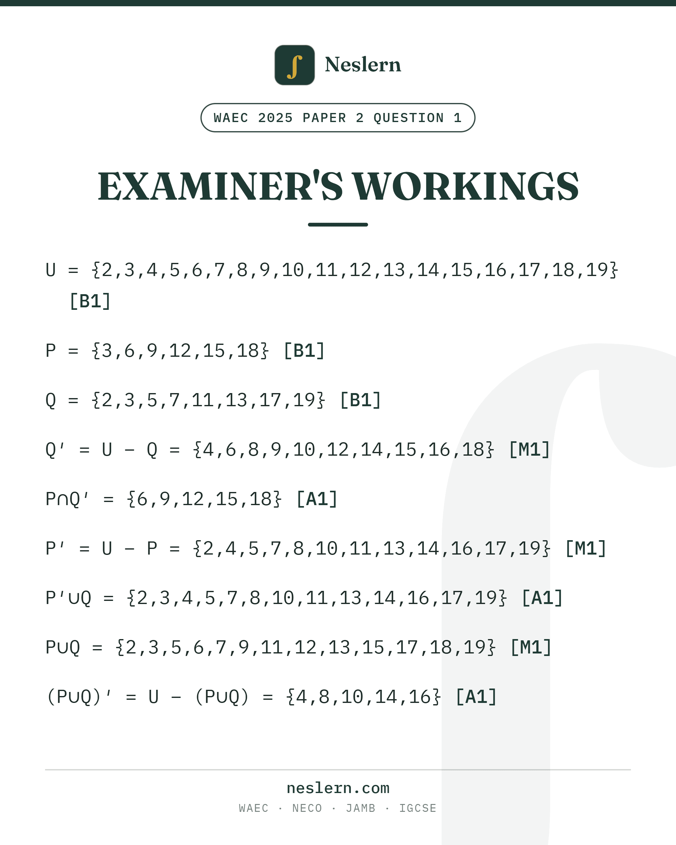 Illustration for WAEC 2025 PAPER 2 QUESTION 1